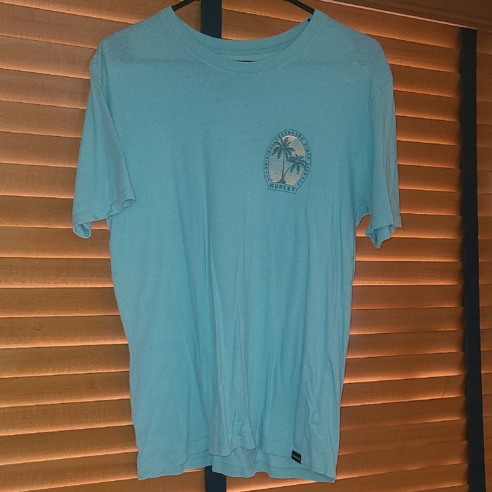 Hurley Men's Light Blue Palm Tee